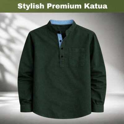 Herringbone Fabrics Premium Quality Katua - Green