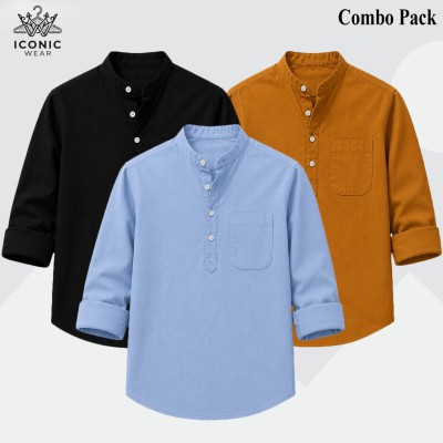3 PCS Oxford cotton Full sleeve Katua