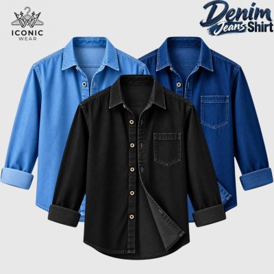 3 Pcs New Denim Jeans Shirt