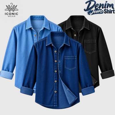 3Pcs Combo New Denim Jeans Shirt